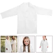 Children's Lab Coat Decorative Kids Outfits Experimental Clothes Scientist Costume Supply Fabric Lovely White
