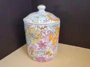 LIBERTY of LONDON for Target Retro Mod Floral FLOWERS Stoneware CANISTER Jar