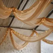 5ft x 32ft NATURAL Premium Chiffon Sheer Backdrop CURTAIN PANEL Drape Party