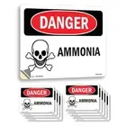 Ammonia OSHA Danger Sign Metal, Plastic, Or Decal - 5 or 10 Pack