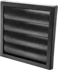 6" Inch Black Exhaust Vent Cover - Dryer Vent Hood - Louvered Dryer Duct Vent Co