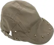 [COLLBATH] Boy Hat for Women Stylish Flat Cap Breathable Sunshade Hat Summer Fashion Accessory Olive Green