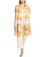 Lafayette 148 New York Oversized Silk Duster Shirt