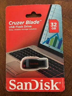 Cruzer Blade USB Flash Drive (SanDisk, 32 GB, 2018) Brand New/Sealed!