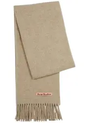 Acne Studios Canada Wool Scarf - Beige - One Size One Size