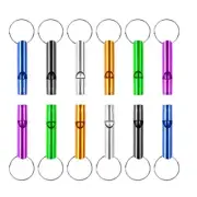 12 pcs Emergency Whistle with Key Chain, Aluminum Extra Loud Safety Survival