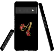 For Google Pixel 6 Pro Case Tough Protective Cover Embellished Letter A