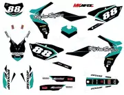 Full Custom Graphic Kit BULLET STYLE Yamaha WR 450F WRF 450 2016 2017 decals