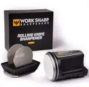 Compact Rolling Knife Sharpener - 4 Angles & 3 Abrasives for Razor-Sharp Knives