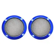 Speaker Grill Cover Black Protector, [for DIY] - 1"/Silver Frame/2Pcs