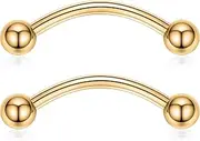 [PEAKLINK] G23 Titanium Nipple Barbell Nipple Rings Nipple Bars Straight Bar Body Jewelry Barbell Eyebrow Internally Threaded Tongue Piercing 12 14 16G
