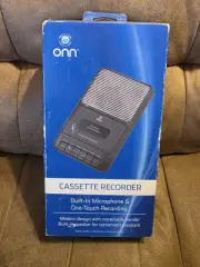 ONN Cassette Recorder Player Microphone ext Mic Speaker One touch RecordingNEW