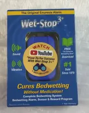 WET STOP 3 Cures Bedwetting Enuresis Alarm w/Loud Sound & Strong Vibration