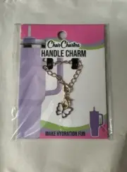 Char Charms Water Tumbler Bottle Handle Charm Accessories Butterfly Gold & White