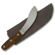 Custom Green River Skinner Knife with Maple Scales & Leather Sheath