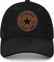 [Erpotyl] Fathers Day Dad Gifts from Daughter Son Wife, Unique Father's Day Hat for Dad Stepdad Husband Grandpa Uncle Him Men, Adjustable Baseball Cap Birthday Black, Black, One Size