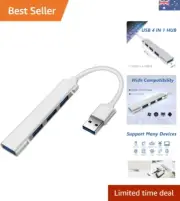 4-Port USB Hub with 1 USB 3.0 Port, 3 USB 2.0 Ports, 4 in 1 Multiport Adapter...