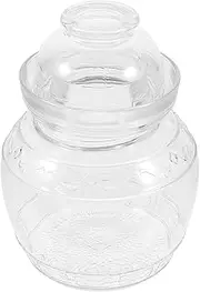 [PRETYZOOM] 1Pc Household Pickle Jar Multi Functional Glass Food Storage Can Airtight Sealing Jar for Kitchen for Vegetables and Fermented Foods Capacity