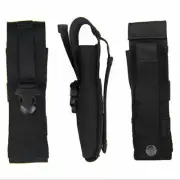 Tactical Molle Flashlight Torch Pouch Holder Knife Holster Waist Pack Black