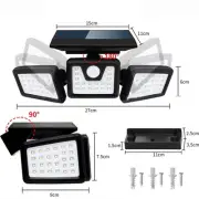 Cost effective Solar Security Lights 74LEDs for Enhanced Outdoor Lighting
