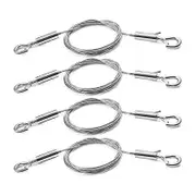 4Pcs 2M x 1.5mm Adjustable Picture Hanging Wire Kit-Heavy Duty Stainless Steel Wire Rope ,Holds Up t Silver