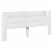 vidaXL Headboard Cabinet with LED White 220x16.5x103.5 cm