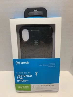 New Black Gray Speck New iPhone 5.8” 2018/ iPhone X Phone Case Candyshell Grip
