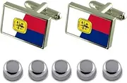 [Select Gifts] Shirt Dress Studs Memphis City USA Flag Cufflinks