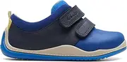 [Clarks] Noodle Fun Toddler Leather Shoes in Blue Combi