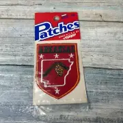 Vintage Voyager Arkansas Patch Embroidered Sew Iron Travel States