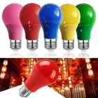 AC220V 110V Flashlight Lamparas Colorful Light A60 Lamp LED Bulb E27 B22 Base