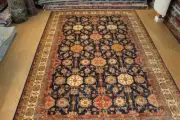 MARKED DOWN 10' X 14' KAZAK DESIGN RUG HANDMADE HAND KNOTTED VEGETABLE DYED BLUE