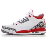 AIR JORDAN 3A GENERATION 3 KATRINA AJ3白色和紅色水泥爆裂男子籃球鞋136064-1