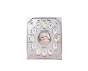 Baby First Year Picture Photo Frame Baby Month Photo Frame-Silver