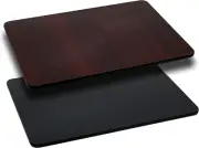 Glenbrook 30'' X 42'' Rectangular Table Top with Black or Mahogany Reversible La