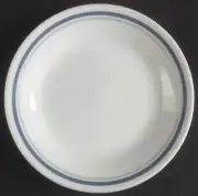 Set of 12 Corelle INDIGO 6 3/4" Bread & Butter Plates White With Blue Gray Band