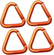 Milisten 4Pcs Lightweight Aluminum Carabiner Clips Vibrant Keychain Hooks for Hiking Camping Outdoor Activities Easy Attachment Stylish Design Portable Snap Clips