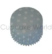 50PC BLUE POLKA DOTS MUFFIN CUPCAKE CAKE PATTY PAPER BAKING CUP CASES PETIT