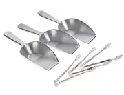 Trenton 6 Pack Lolly Bar Pack - 3 Sugar Tongs - 3 Flat Scoops
