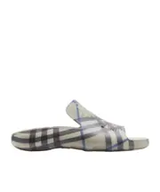 Burberry Stingray Checked Equestrian Knight Motif Slides 39,43 lichen color