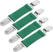KOMBIUDA Pant Clips Elastic Holders Set 4pcs Trouser Leg Fixing Clips Adjustable Elastic Belt for Cycling against Wind Water and Snow