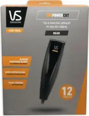 12pc VS Sassoon For Men The Power Cut Electric Clippers Head Hair Cutting Kit.