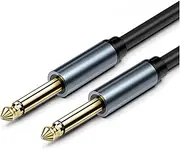 Jack Audio Cable 6.35mm Jack Audio Cable to 6.35mm Jack Male Mono Gold Plated for Instrument Guitar Mixer Amplifier Bass 1m 2m 3m 5m 3 5mm Jack Audio Cable (Color : Black, Size : 2m)