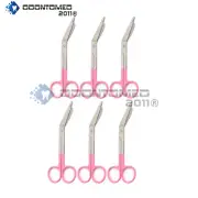 6 Lister Bandage Nurse Scissors 5.5'' - Color Handles(Pink)