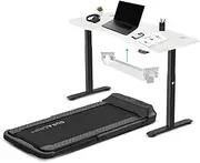 Lifespan Fitness V-Fold Treadmill with Cable Management ErgoDesk Automatic 150 cm Standing Desk, White/Black