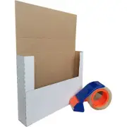 50 Pack 11 1/8" x 8 5/8" x 2" Corrugated Easy-Fold Mailer, 50 Pack-tc