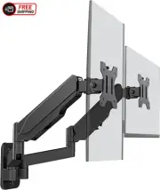 WORLDLIFT Dual Monitor Arm Wall Mount Bracket for PC Monitor & TV - to Fit Scree
