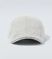 [Brunello Cucinelli] Brunello Cucinelli Embroidered virgin wool flannel cap M grey