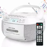 Greadio CD Player Boombox Cassette Player Combo with Bluetooth,Am/Fm Radio,Stere
