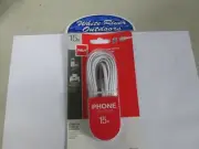 RCA 15' Wht Phone Cord